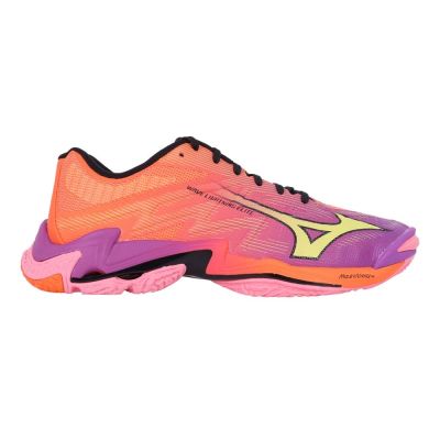 MIZUNO WAVE LIGHTNING ELITE 男排球鞋-美津濃 V1GA260081 紫橘紅黃黑