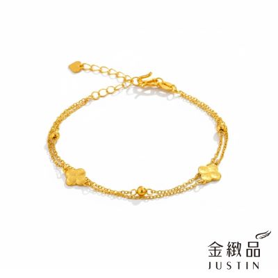 金緻品 黃金手鍊 亮點雙花 0.95錢 5G工藝