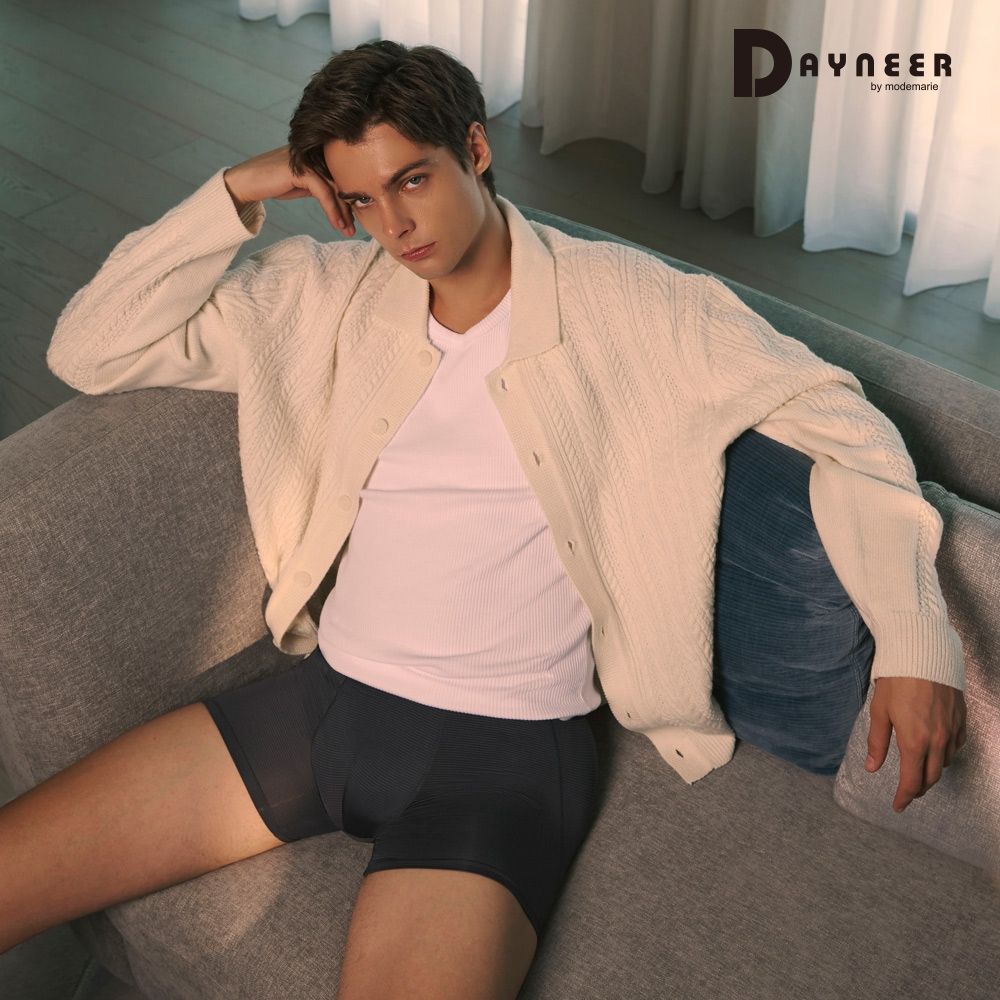 DAYNEER 素面貼身四角男內褲 M-XXL(深邃黑)