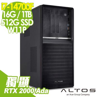 Acer 宏碁 Altos P130F9 商用工作站 (i7-14700F/16G/1TB+512G SSD/RTX2000Ada-16G/W11P)