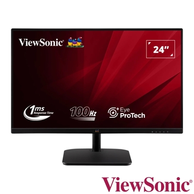 ViewSonic優派 ViewSonic VA2432-MH 24型 IPS FHD 100Hz 窄邊框護眼螢幕(1ms/HDMI/零閃屏/抗藍光)