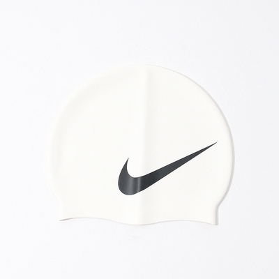 Nike Swim 白色 輕薄 成人 游泳 大勾勾 矽膠 泳帽 NESS8163-100