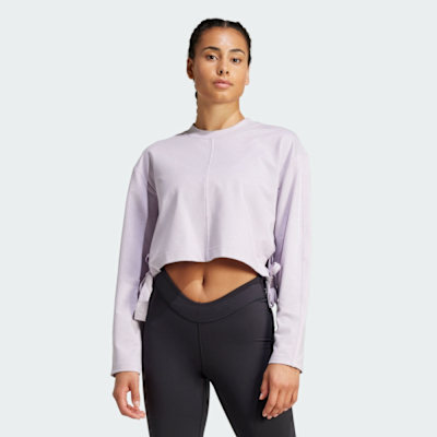 結衣 adidas 愛迪達】 短版長袖上衣吸濕排汗女IX0474 | adidas | Yahoo購物中心