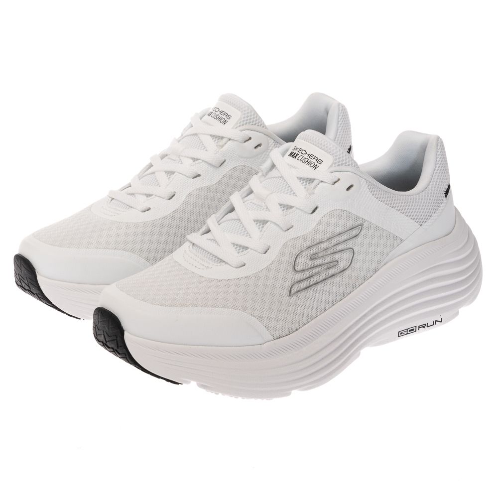 SKECHERS 女鞋 慢跑系列 慢跑鞋 GO RUN MAX CUSHIONING ENDEAVOUR 寬楦款 - 129470WWBK