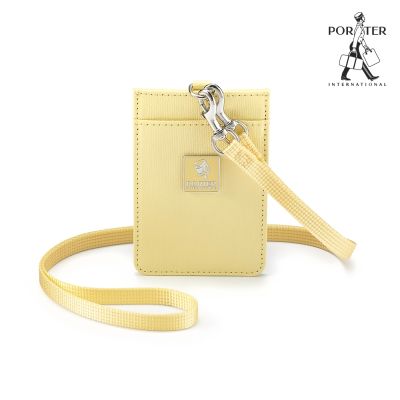 PORTER INTERNATIONAL - 復古品味MORI證件套 - 鵝黃色