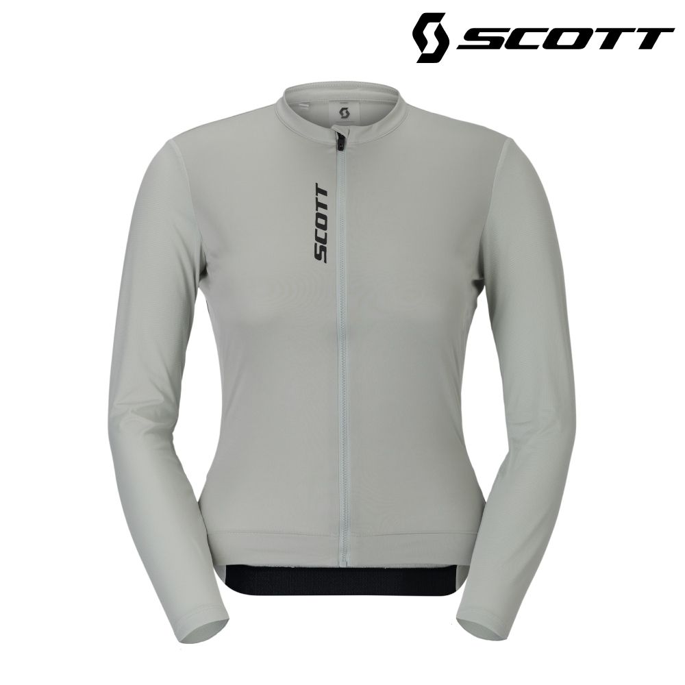 SCOTT Pro Training 女性長袖車衣｜冰霧灰 (S-L) 自行車衣 單車上衣