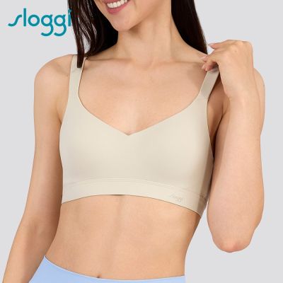 sloggi-GET ACTIVE 2.0簡約時尚運動系列 無鋼圈V領內衣 奶茶淺棕