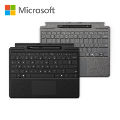 Microsoft微軟 Microsoft 微軟 Surface Pro 特製版專業鍵盤蓋(內含第2代超薄手寫筆) (含Copilot鍵) 8X6-00231、8X6-00185