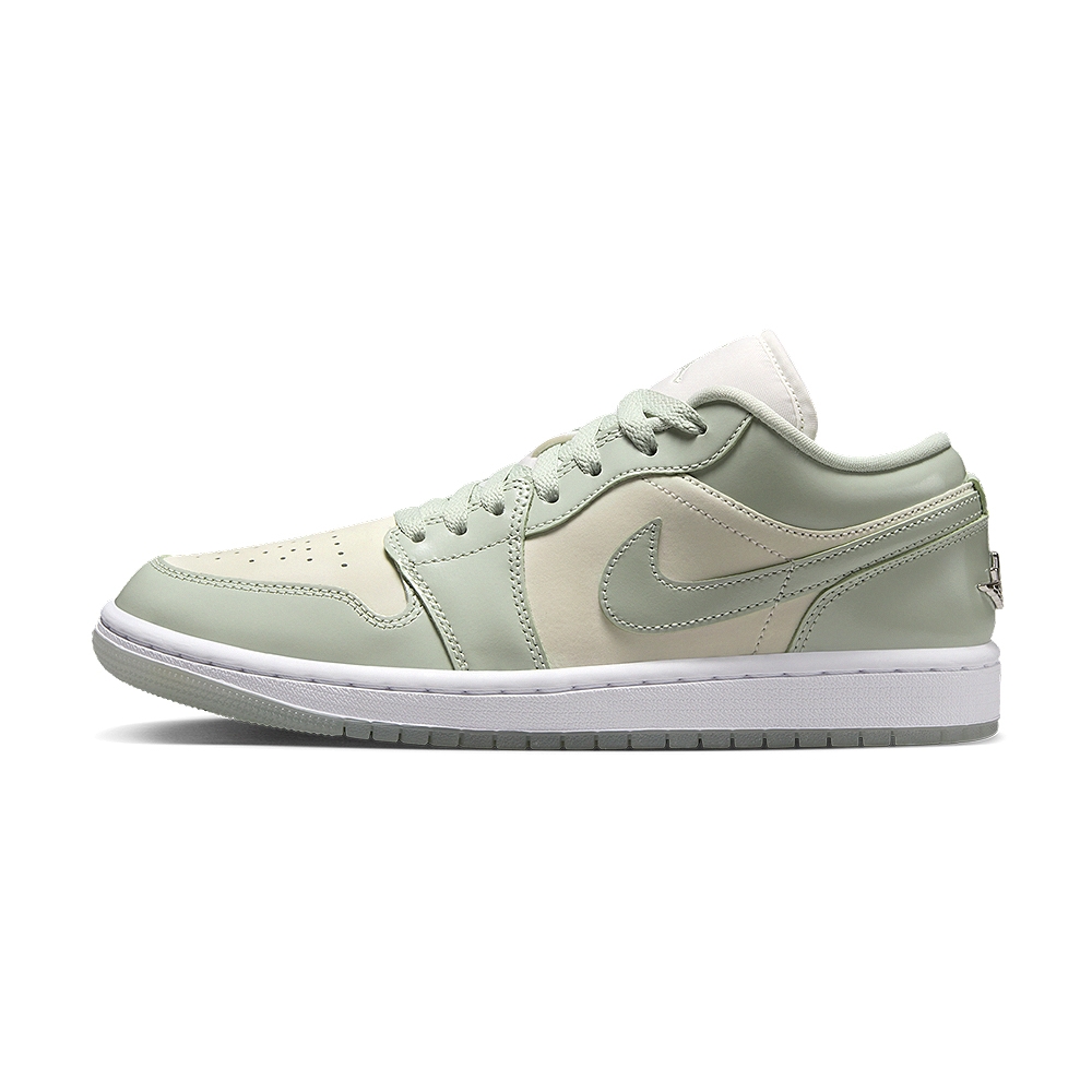 NIKE WMNS AIR JORDAN 1 LOW SE 女鞋 喬丹 皮革 透氣 AJ1 休閒鞋 淺綠米色-HF4078100