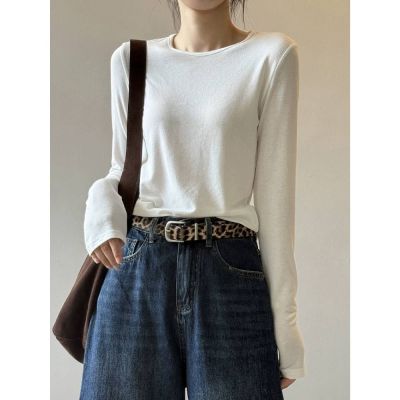 設計所在 知性小文藝 圓領長袖T恤(5色 M-L可選) 82651