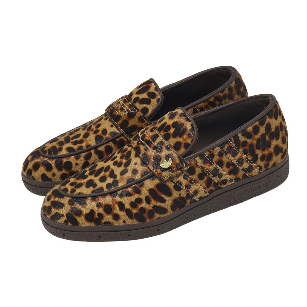 adidas 愛迪達休閒鞋Handball Spezial Loafer W 女鞋棕豹紋樂福鞋