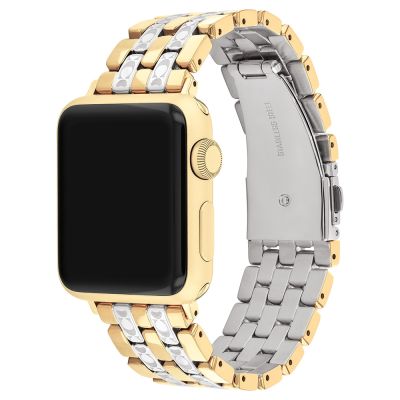 COACH Apple Watch 錶帶 38/40/41mm適用 雙色C字logo 不鏽鋼錶帶 寵愛媽媽 送禮推薦 (不含手錶)