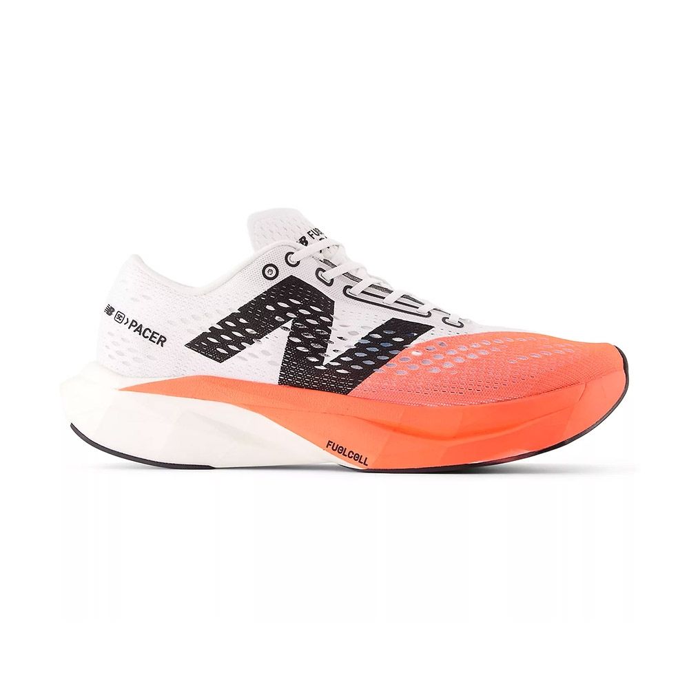 New Balance FuelCell SuperComp Pacer v2 男鞋白橘色緩震競速慢跑鞋