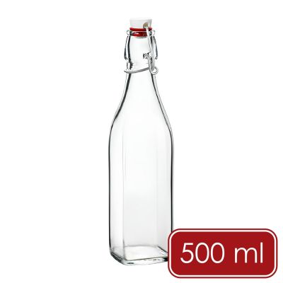 《EXCELSA》義大利 扣式密封玻璃水瓶-白500ml-- 冷水壺