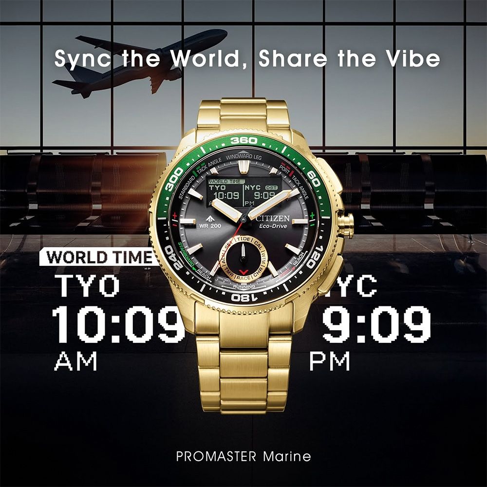 CITIZEN 星辰 Promaster 光動能液晶顯示潮汐計算帆船手錶 開學換新季 送禮推薦 JV3002-51E