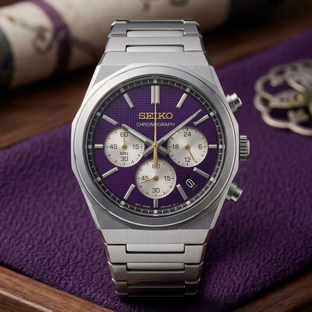 SEIKO 精工 CS 江戶紫 145週年紀念計時手錶 開學購物季 送禮首選-40mm(HGK003/8T63-04S0P)_SK045