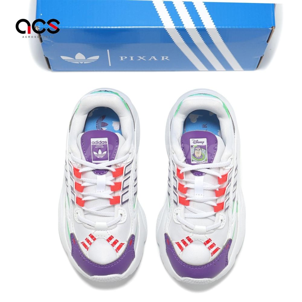 adidas 休閒鞋Ozmillen EL C 中童小朋友白紫巴斯光年玩具總動員聯名