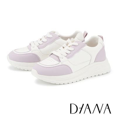DIANA 舒適百搭綁帶厚底休閒鞋 紫色