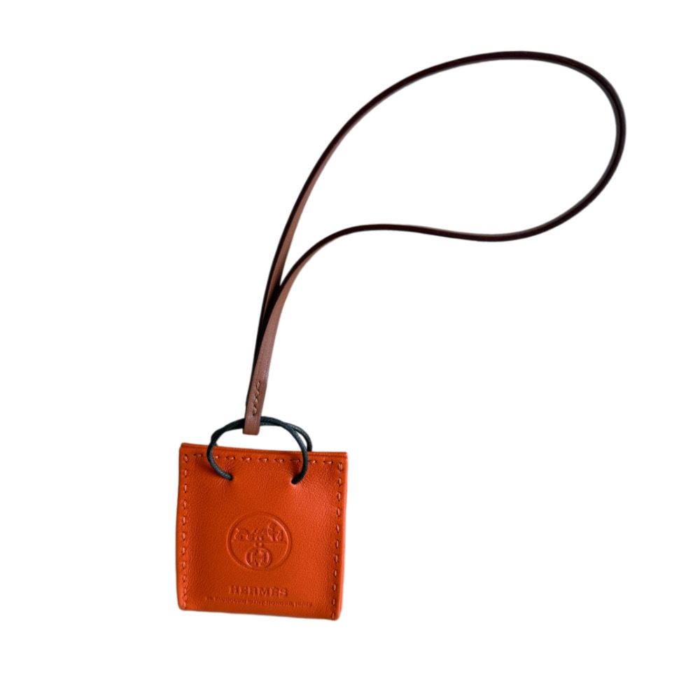 Hermes 愛馬仕小橘袋吊飾Orange Shopper Bag(橘色)