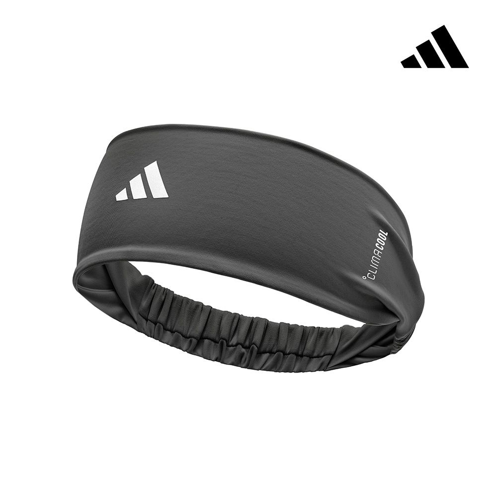 adidas 愛迪達 涼感透氣運動頭帶 (黑/白)