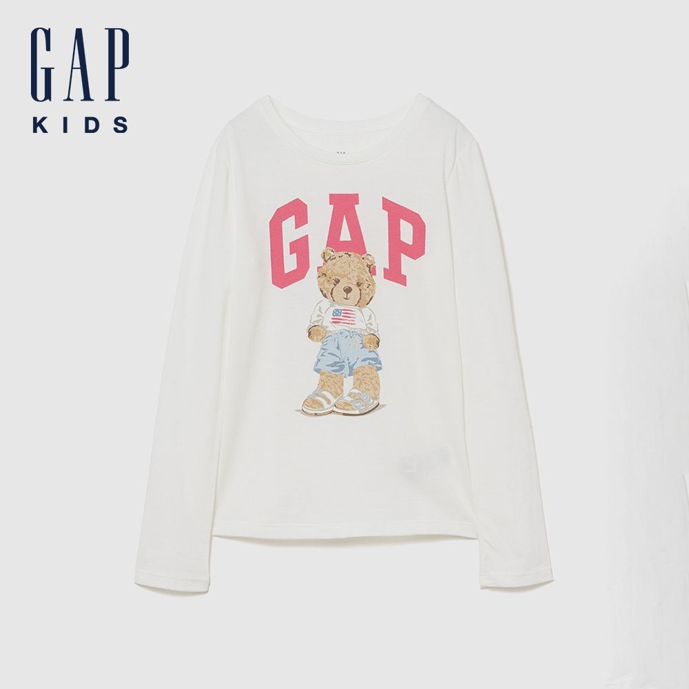 【GAP】兒童圖案T恤-米白(915888) (米白)