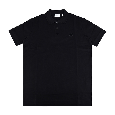 BURBERRY 巴寶莉 TB藝術字型LOGO設計純棉短袖POLO衫(男款/黑)