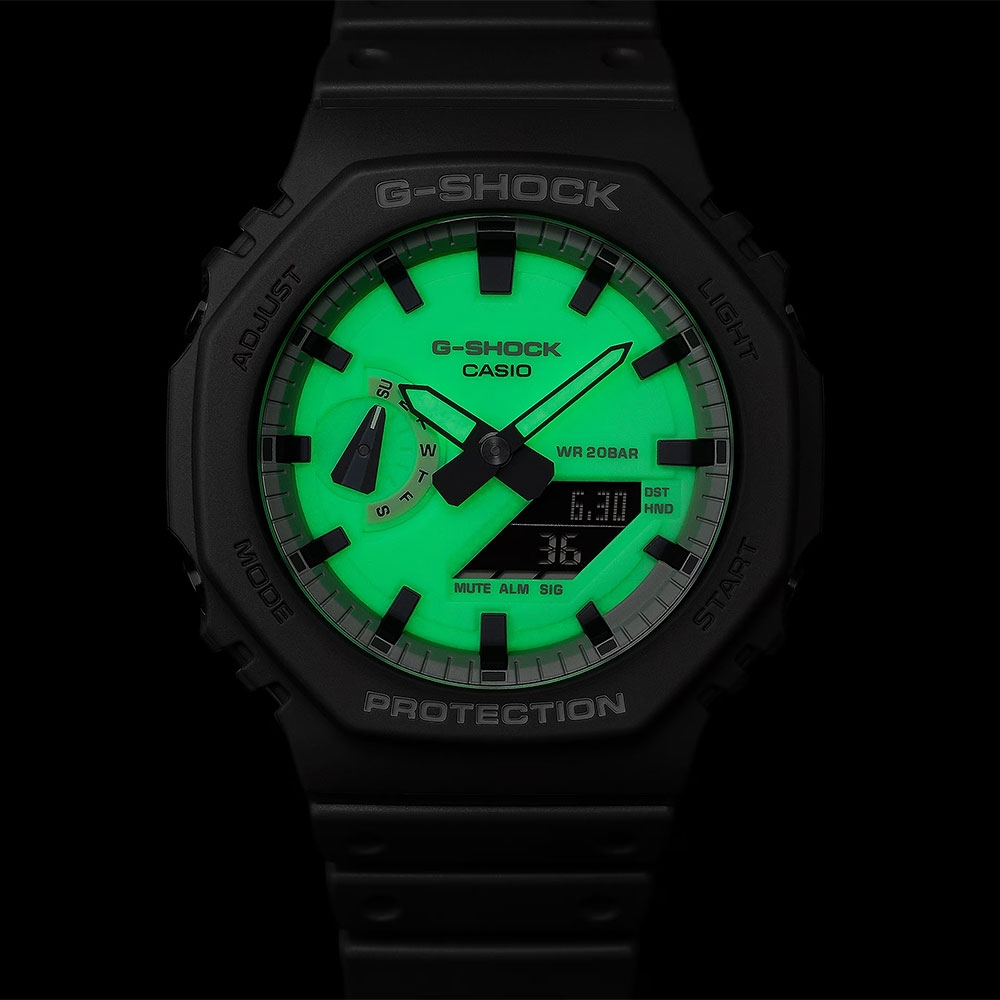 CASIO 卡西歐G-SHOCK 綠光系列八角雙顯手錶618限定禮遇送禮推薦GA
