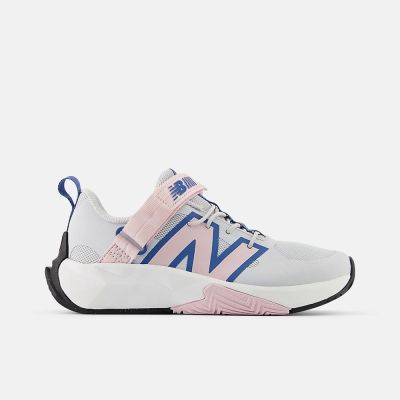 New Balance Fuelcell Play V1 [PTFCYSS] 中大童 運動休閒鞋 寬楦 魔鬼氈 淺灰粉藍