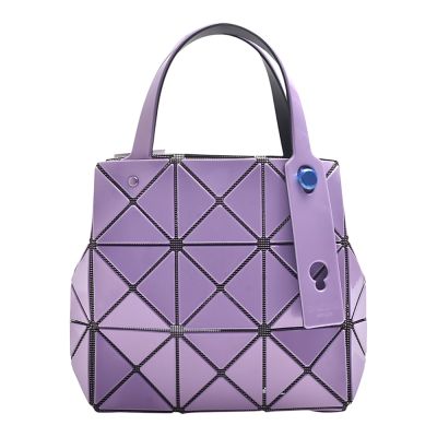 ISSEY MIYAKE 三宅一生 BAOBAO CARAT系列 3X3亮面手提包(粉紅色紫水晶)