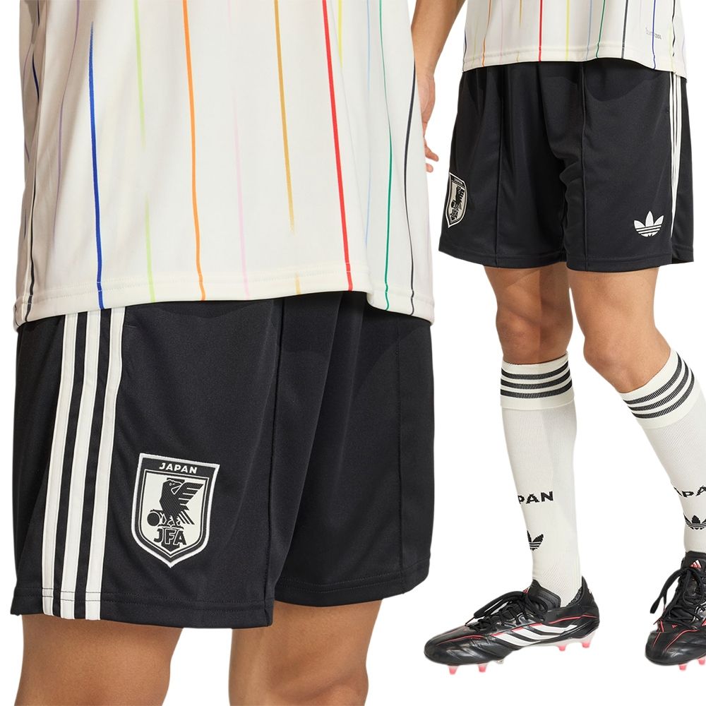 Adidas JFA A SHO 男款黑色世界盃日本客場運動短褲JN1877 | adidas
