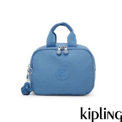 Kipling 復古藍大容量收納化妝包-BEACHPALM S