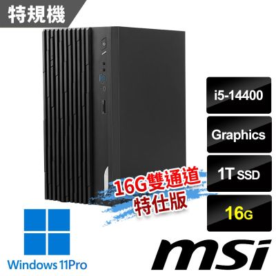 MSI微星 PRO DP180 14A-460TW 桌機(i5-14400/16G/1T SSD/Win11Pro-16G雙通道特仕版)
