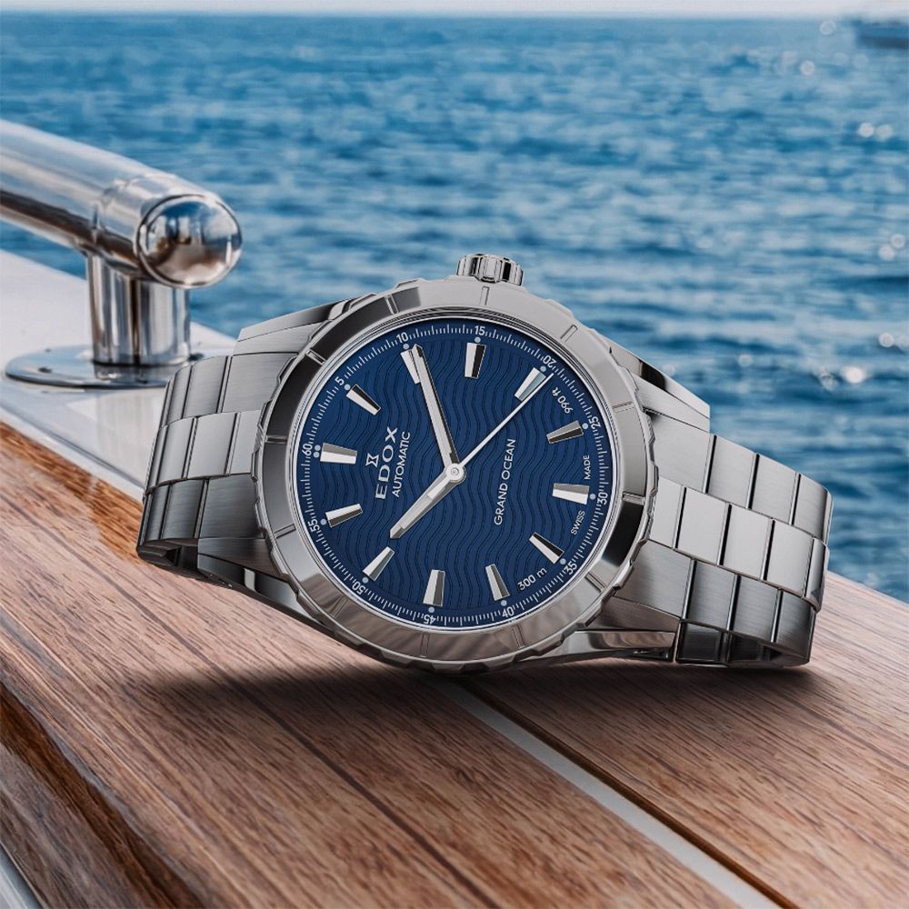 EDOX Grand Ocean 300米潛水機械錶 周年慶獻禮 送禮推薦-40mm E80140.3M.BUIN