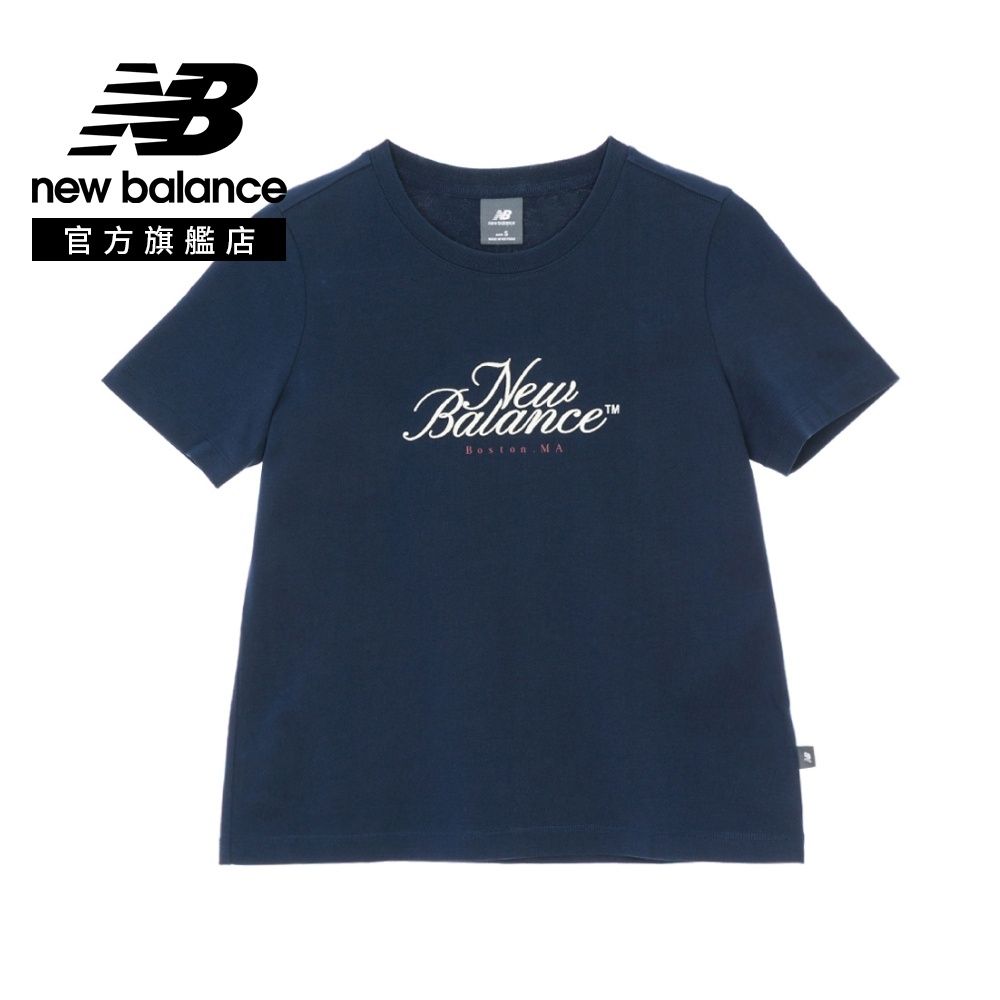 【New Balance】復古標誌短袖上衣_女性_藍色_WT61R8WDNNY