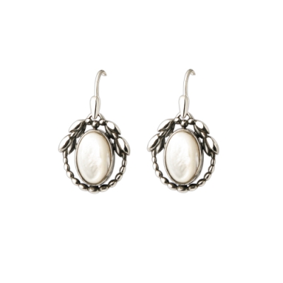 Georg Jensen 2021年度 珍珠母貝純銀針式耳環