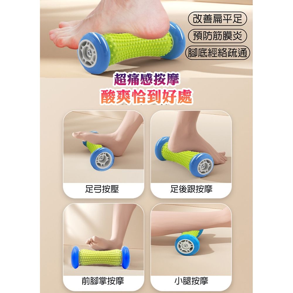 WIDE VIEW】手肘足底按摩滾輪三件舒壓組(筋膜滾筒按摩滾輪按摩球按摩小腿腳底按摩足底按摩/MSG03) | 健康步道墊| Yahoo購物中心