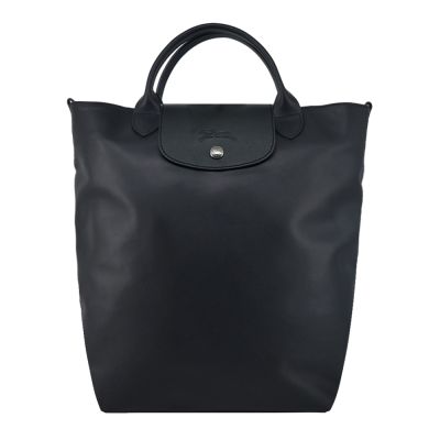 LONGCHAMP LE PLIAGE XTRA系列牛皮手提包(中/黑)