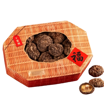 【十翼饌】臻味豐收特選台灣大香菇禮盒200gx1盒入(5.5cm以上/春節/送禮/伴手禮/過年/附提袋)