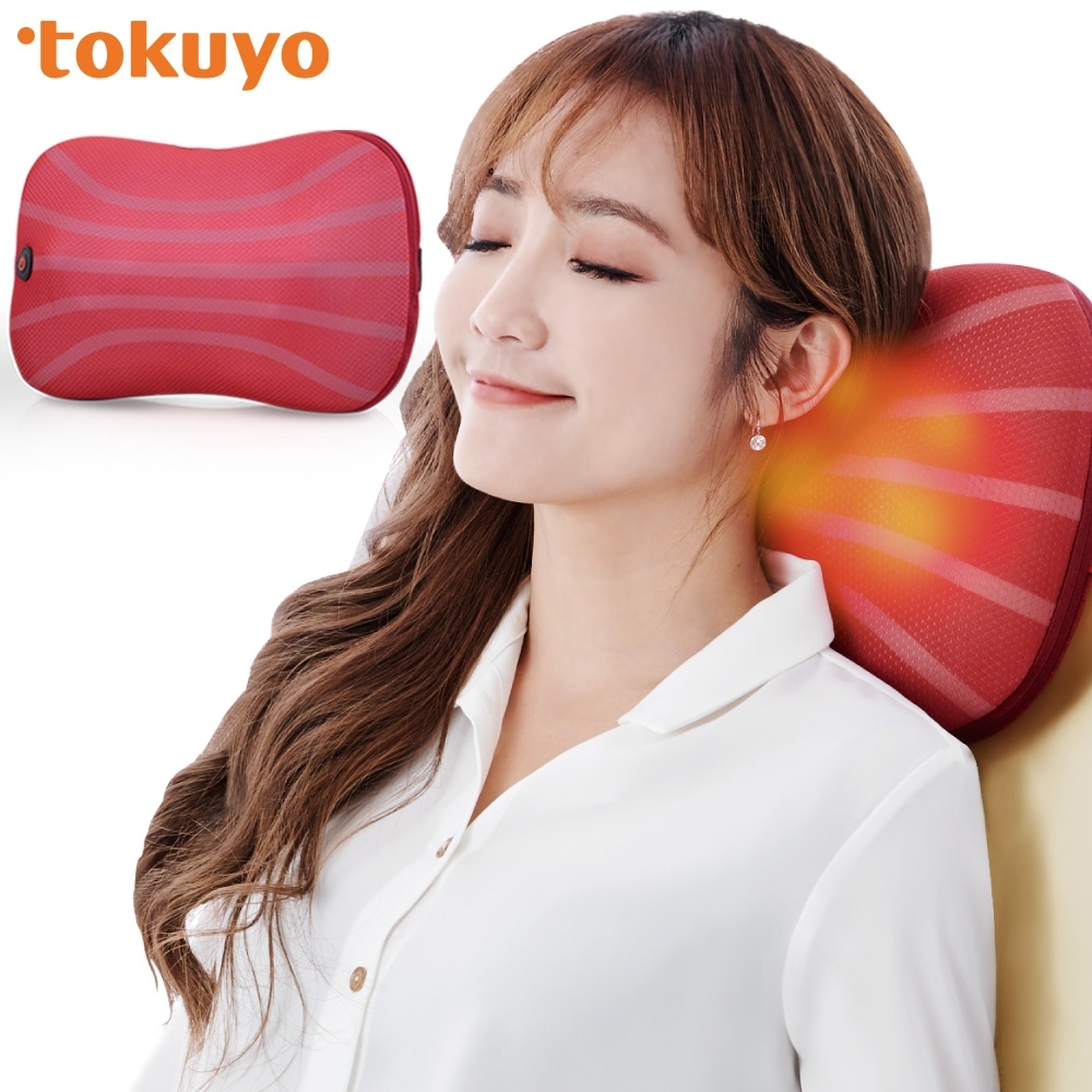 保健按摩大全 tokuyo 3D溫感揉壓按摩枕TH-272 (按摩頸枕/腰枕) 出清優惠售完不