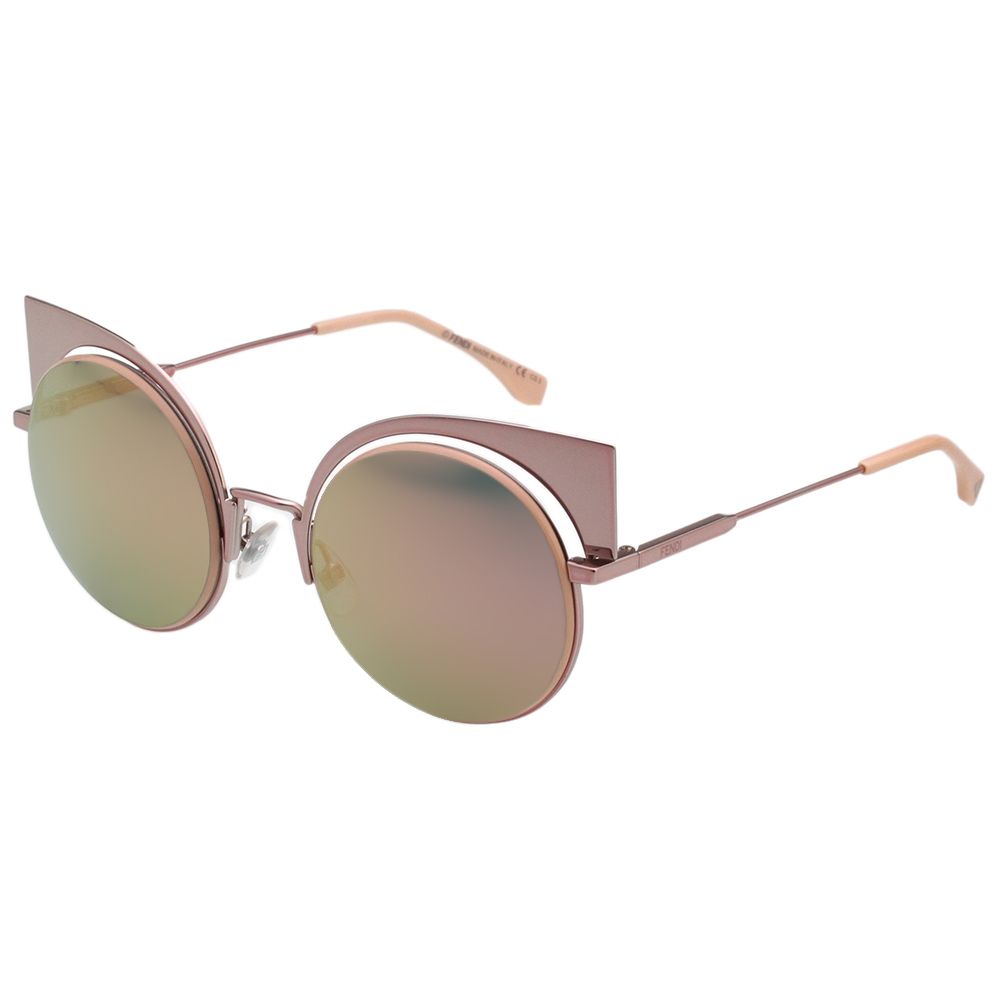 FENDI 水銀面 太陽眼鏡(玫瑰金色)FF0177S