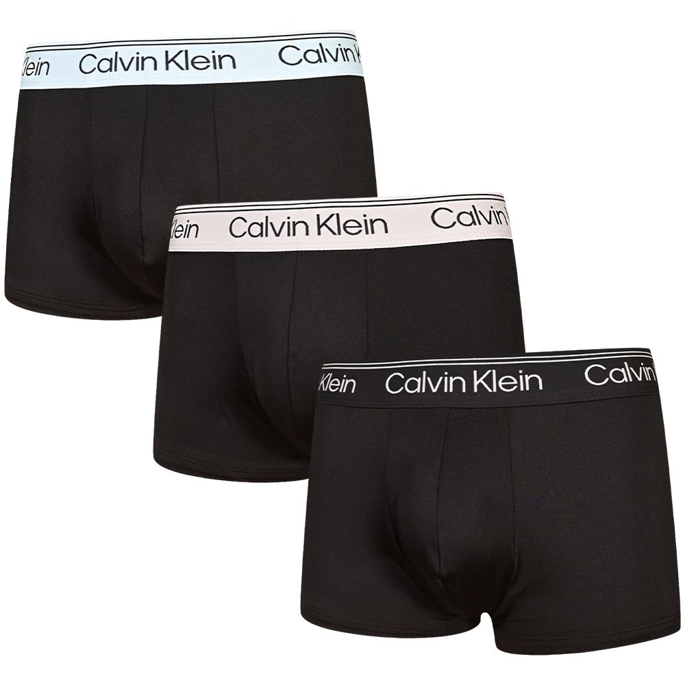 Calvin Klein Microfiber Stretch 男內褲 超細纖維短版合身四角褲/CK內褲-淺藍、米白、黑 三入組