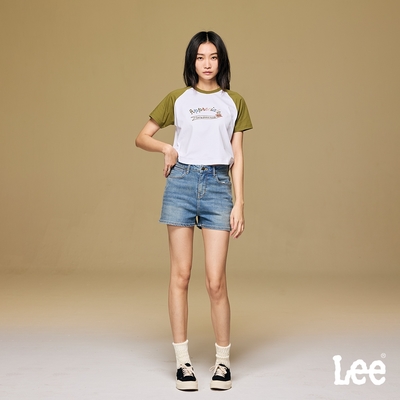 Lee 女款 牛仔短褲 中藍洗水