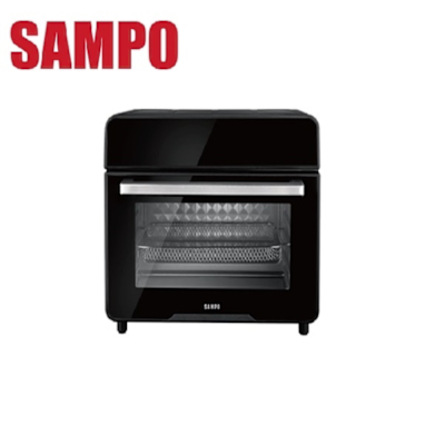 SAMPO聲寶 SAMPO 聲寶 22L不鏽鋼碳素雙發熱氣炸電烤箱KZ-KA22B -