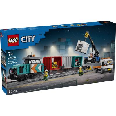 樂高LEGO 城市系列 - 60509 港口貨物列車和起重機與卡車