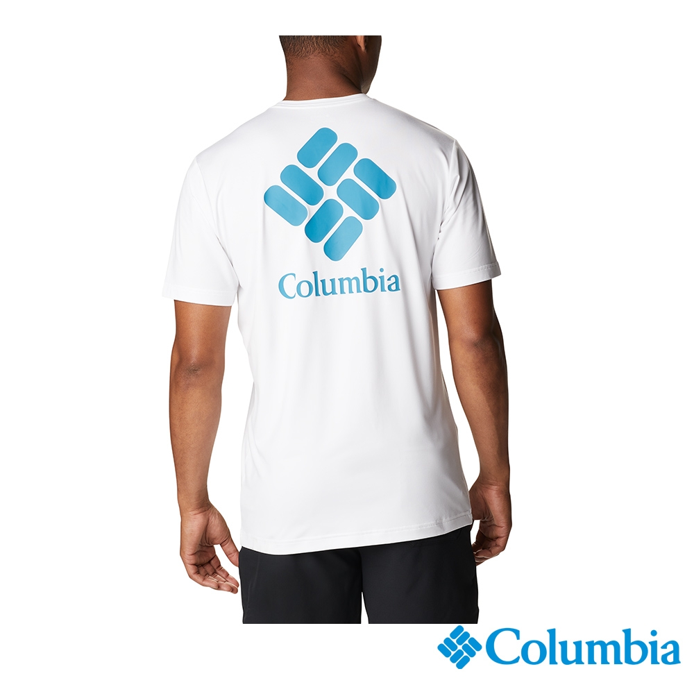 Columbia 哥倫比亞 男款- UPF50快排短袖上衣-白色 UAE08010WT / SS22 | 短袖上衣 | Yahoo購物中心