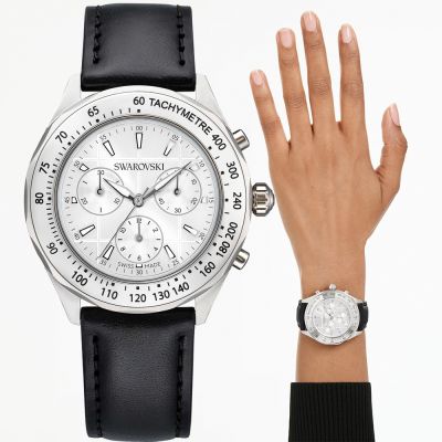 SWAROVSKI 施華洛世奇 Dextera 運動風計時手錶 中性錶 男錶 寵愛媽媽 送禮推薦-39mm 5728378