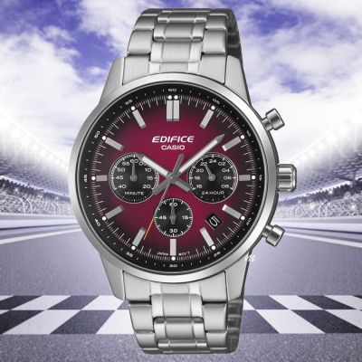 CASIO 卡西歐 EDIFICE 漸層錶盤 經典賽車風格計時錶 男錶 送禮 禮物 推薦(EFR-575D-4A)