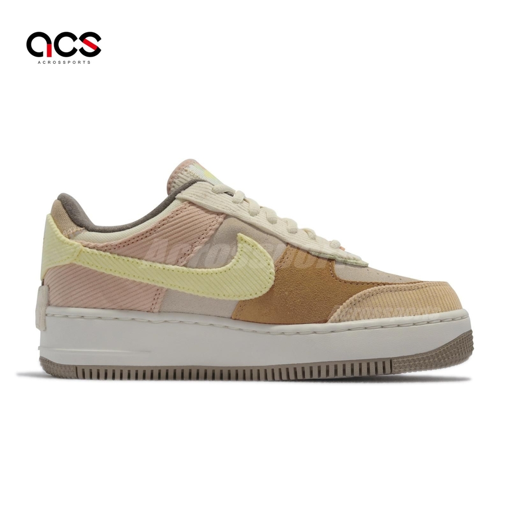 Nike 休閒鞋W AF1 Shadow 女鞋復古楓葉色燈心絨解構DQ5075-187 休閒