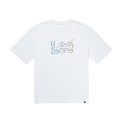 Lee 男款 OVERSIZED 三色重疊LEELOGO印花短袖圓領TEE 淺灰/深灰色 LB602116979/LB602116009