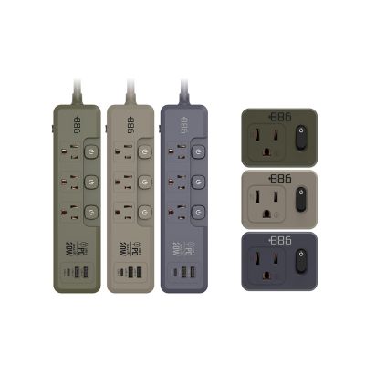 +886極野家 ❰超值組❱ 3開3插2USB+1Type C PD 20W 快充延長線 HPS2332+1開1壁插 HWS2110